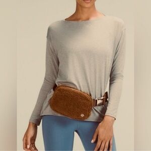 Lululemon Athletica Brown Fleece Belt Bag. NWT.